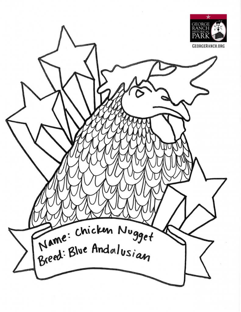Chicken Nugget Coloring Page